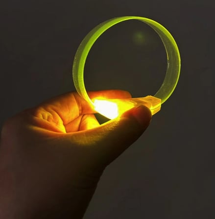 BUĞZ 3 Modlu Pilli LED Işıklı Esnek Parti Bilekliği Sarı