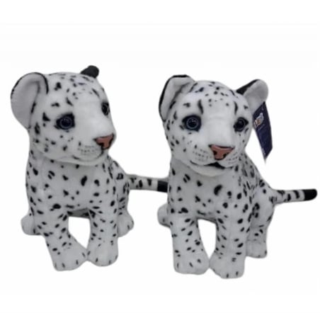 BUĞZ PL50135 25 CM OTURAN KÜÇÜK BEYAZ LEOPAR-HLY