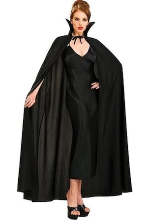 BUĞZ Siyah Renk Yakalı Halloween Pelerini 120 cm