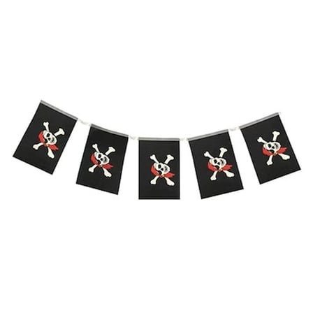 BUĞZ Korsan Partisi Korsan Logo Baskılı Flama Süs Afiş Süsleme 8 li