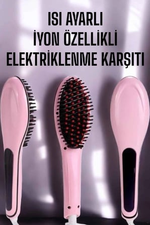 BUĞZ Saç Düzleştirici Tarak Isı Ayarlı Yıpranma Önleyici Düzleştirici Fön Tarak