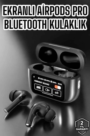 BUĞZ Yeni Nesil Bluetooth Kulaklık Ekranlı Yüksek Ses Kaliteli Uzun Şarj Süreli