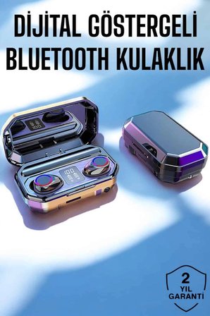 BUĞZ Dijital Göstergeli Bluetooth Bağlantılı Kulaklık Dokunmatik Kontrol