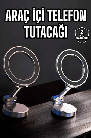 BUĞZ Telefon Tutucu Tüm Arabalara Uyumlu Araç İçi Katlanabilir Manyetik Tasarım