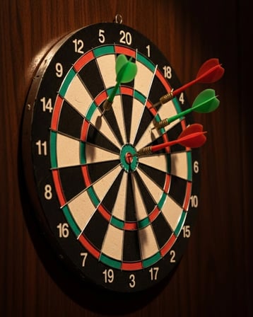 BUĞZ Kaliteli Ahşap 15 İnç Dart Tahtası Kolay Montajlı 4 Ok