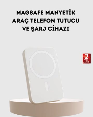 BUĞZ 5000mAh Manyetik Powerbank – iPhone Serisi İçin Taşınabilir Kablosuz Şarj Cihazı