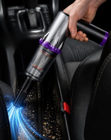 BUĞZ 22.000 Pa Araç Süpürgesi Yüksek Emiş Güçlü Şarjlı 9000 mAh Kablosuz Oto Süpürge