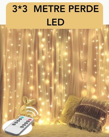 BUĞZ 3x3 Metre Perde LED Işık – Parti ve Bahçe Dekorasyonu