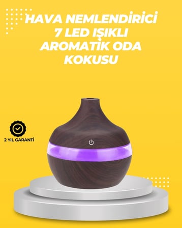 BUĞZ 7 Renk LED Işıklı Ultrasonik Aroma Difüzör 300 ml