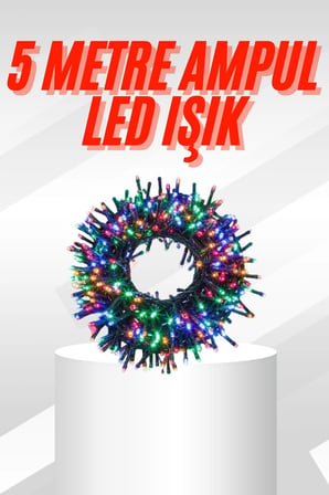 BUĞZ Karışık Renk Pilli Led Işık Çok Fonksiyonlu Enerji Tasarruflu 5 Metre