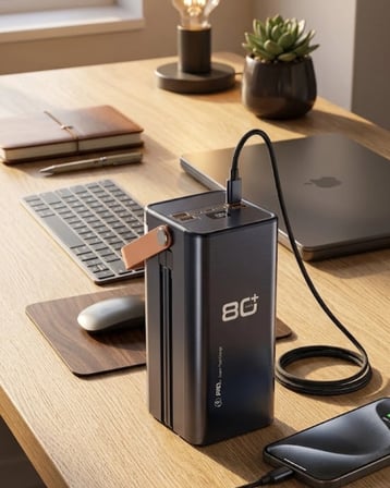 BUĞZ Yüksek Kapasiteli Powerbank 80000 mAh Hızlı Şarj Özellikli Çok Portlu Taşınabilir Şarj Cihazı
