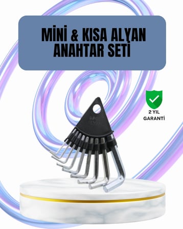 BUĞZ 9 Parça Alyan Anahtar Seti Altıgen Uçlu Mobilya ve Tamir İçin