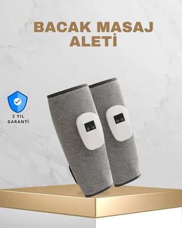 BUĞZ Taşınabilir Şarjlı Baldır Masaj Aleti – 3 Kademeli Isı ve Basınç Ayarı, Titreşim Fonksiyonlu