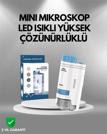 BUĞZ ABS Gövdeli Öğrenci ve Hobi Mikroskobu – Mavi Renk