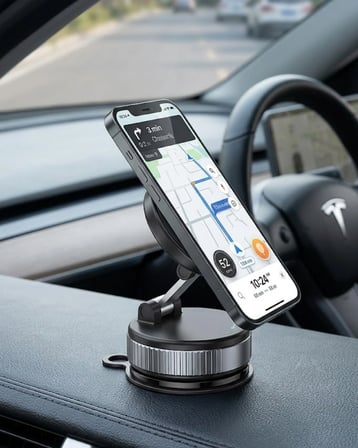 BUĞZ Manyetik Araç Telefon Tutucu 360° Döner Katlanabilir Telefon Standı