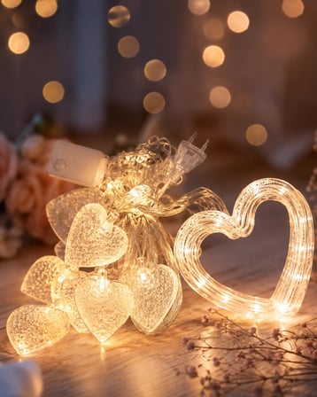 BUĞZ LED Kalp Neon Lamba Dekoratif Romantik Gece ve Ortam Işığı