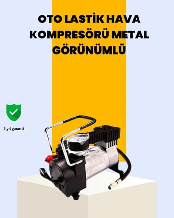 BUĞZ Araç Çakmak Girişli Metal Hava Kompresörü 10A Güçlü Motor