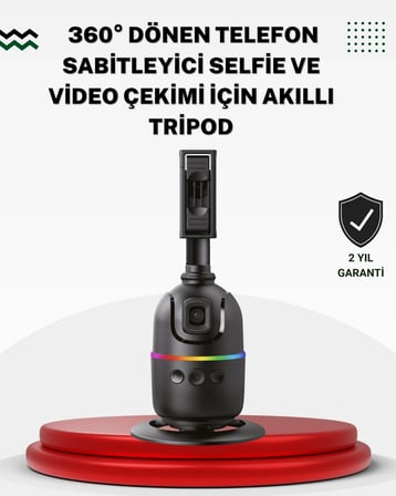 BUĞZ Sosyal Medya İçerikleri İçin Otomatik Yüz Takipli 360° Döner Gimbal Stand