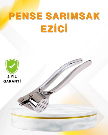BUĞZ Metal Sarımsak Ezici Ergonomik Tutma ve Güçlü Presleme