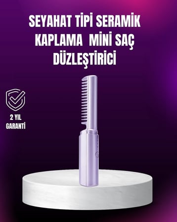 BUĞZ Kablosuz USB Şarjlı Saç Düzleştirici Tarak – Seyahat Boy