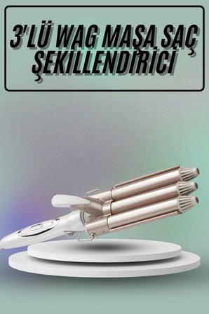 BUĞZ Saç Şekillendirici Wag Maşa Üçlü Yüksek Isı Ayarlı Seramik Kaplama
