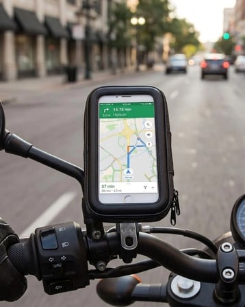 BUĞZ Su Geçirmez Motosiklet Bisiklet Telefon Tutucu 360 Derece Döner Gidon Telefon Standı