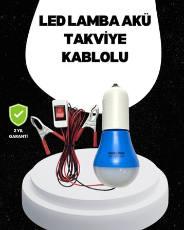 BUĞZ Araç Akü Bağlantılı 12V LED Ampul Pratik Işık Çözümü