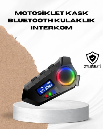 BUĞZ Bluetooth 5.4  İnterkom IP65 Toz ve Su Geçirmez LED Göstergeli
