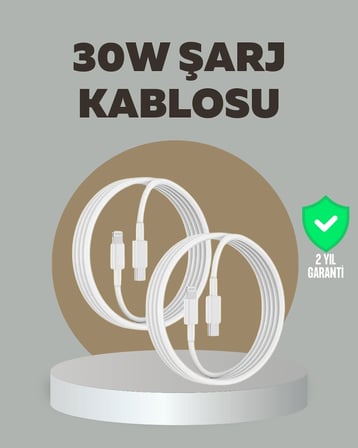 BUĞZ iPhone iPad Airpods Uyumlu 30W Type-C to Lightning Kablo