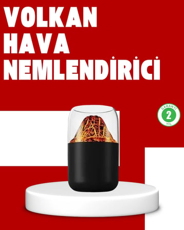 BUĞZ Volkanik Tasarımlı LED Işıklı Ultrasonik Nemlendirici