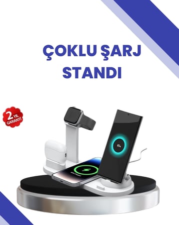 BUĞZ Masaüstü Düzenleyici 4’ü 1 Arada Kablosuz Şarj Aksesuarı