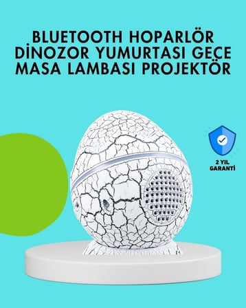 BUĞZ Dinozor Yumurtası Tasarımlı Gece Lambası – Müzik ve Işık Senkronizasyonlu