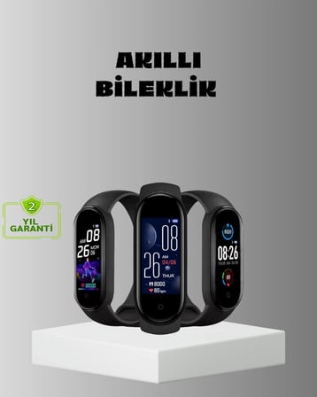 BUĞZ Akıllı Bileklik Adım Sayarlı Kalori Takipli Bildirim Uyumlu IP67