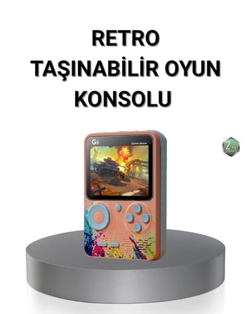 BUĞZ Retro Taşınabilir Oyun Konsolu 500 Klasik Oyunlu, 3.0 İnç Renkli Ekran