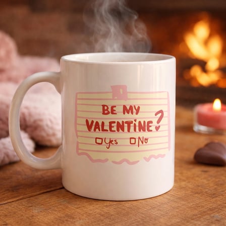 BUĞZ Be My Valentine Porselen Kupa – Model 8 Sevgiliye Özel Romantik Tasarım