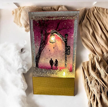 Dekoratif Işıklı Sokak Lambası | Gold Gece Lambası