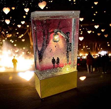 Dekoratif Işıklı Sokak Lambası | Gold Gece Lambası