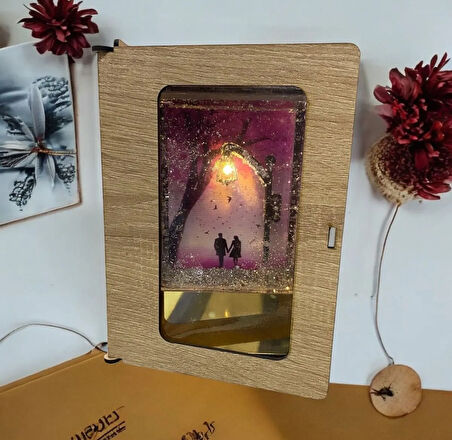 Dekoratif Işıklı Sokak Lambası | Gold Gece Lambası