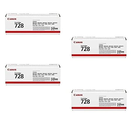 Canon CRG-728 / MF-4730 Orjinal Toner 4'LÜ Avantaj Paket 