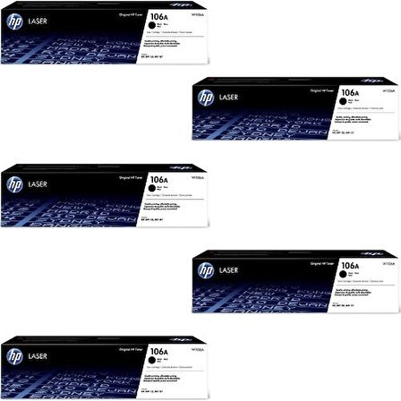 Hp 106A-W1106A / 4ZB78a Orjinal Toner 5'Lİ Avantaj Paket 