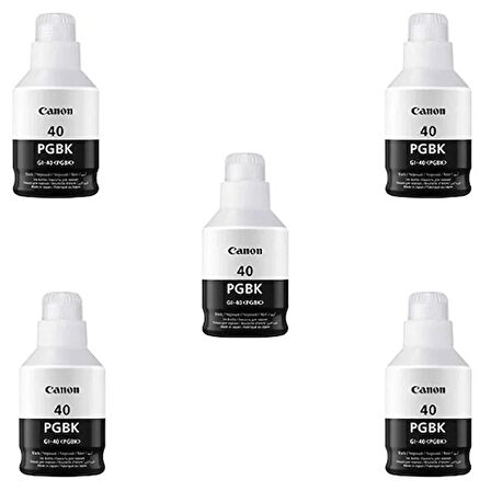 Canon GI-40 / G6040 Siyah Orjinal Mürekkep 5'Lİ Avantaj Paket 