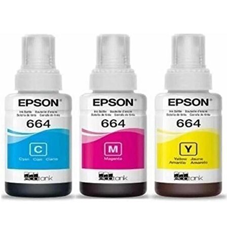 Epson T664 /T6642/T6643/T6644/ L1300 Orjinal Mürekkep 3 Renk Avantaj Paket 