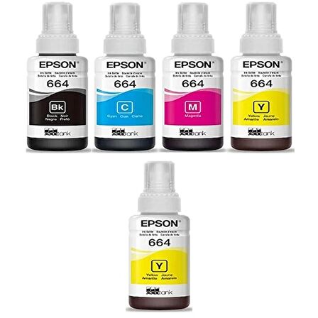 Epson T664 / L210 Orjinal Mürekkep Takımı +1 Sarı Hediyeli 