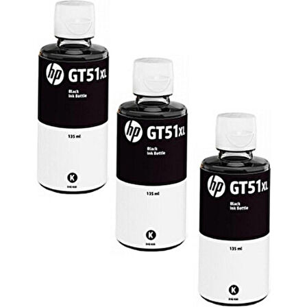 Hp GT51XL / P0R21a Siyah Orjinal Mürekkep 3'LÜ Avantaj Paket 