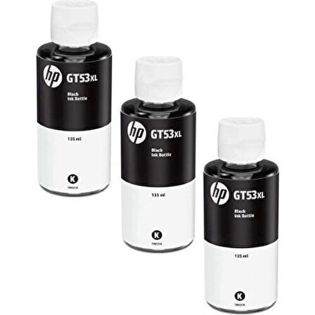 Hp GT53XL / X3B09a Siyah Orjinal Mürekkep 3'LÜ Avantaj Paket 