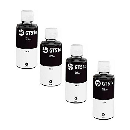 Hp GT51XL / 2ND32a Siyah Orjinal Mürekkep 4'LÜ Avantaj Paket 