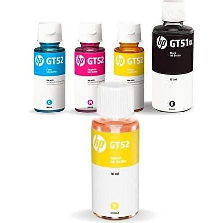 Hp GT51XL / 4QA85a Orjinal Mürekkep Takımı +1 Sarı Hediyeli 