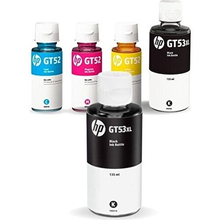 Hp GT53XL / 530 Orjinal Mürekkep Takımı +1 Siyah Hediyeli 