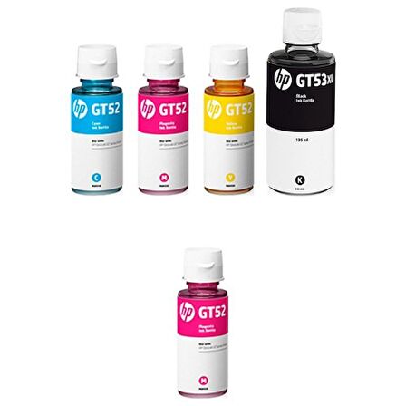 Hp GT53XL / Z4B53a Orjinal Mürekkep Takımı +1 Kırmızı Hediyeli 