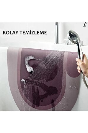 Sihirli Su Emici Banyo Paspası Kaymaz Tabanlı Abdest Paspası Kare 3,5 Mm 40x60